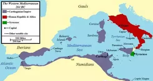 西西里岛以及科西嘉,撒丁岛和巴利阿里群岛,一度垄断整个地中海地区的