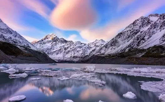 胡克冰湖 hooker lake