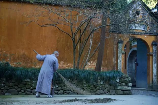 天台,国清寺,扫地僧