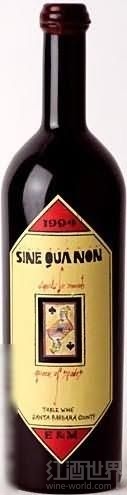 赛奎农黑桃皇后西拉干红葡萄酒 sine qua non queen